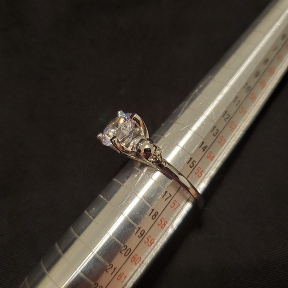 Punk skull style ring 4CT Zircon 925 SP - Picture 3 of 7